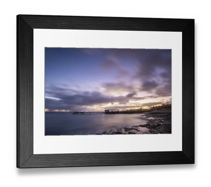 Framed Print : Long exposure over a lava beach
