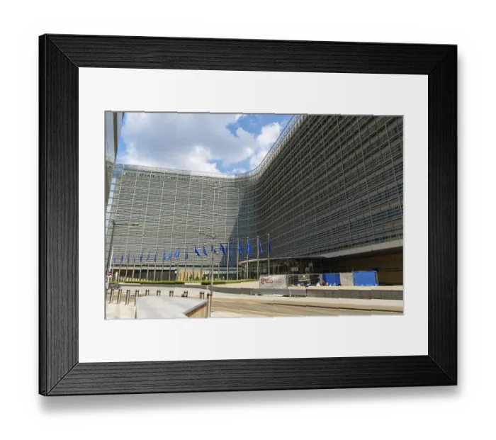 Framed Print : BRUSSELS, BELGIUM - JUNE 16, 2025: Berlaymont Building