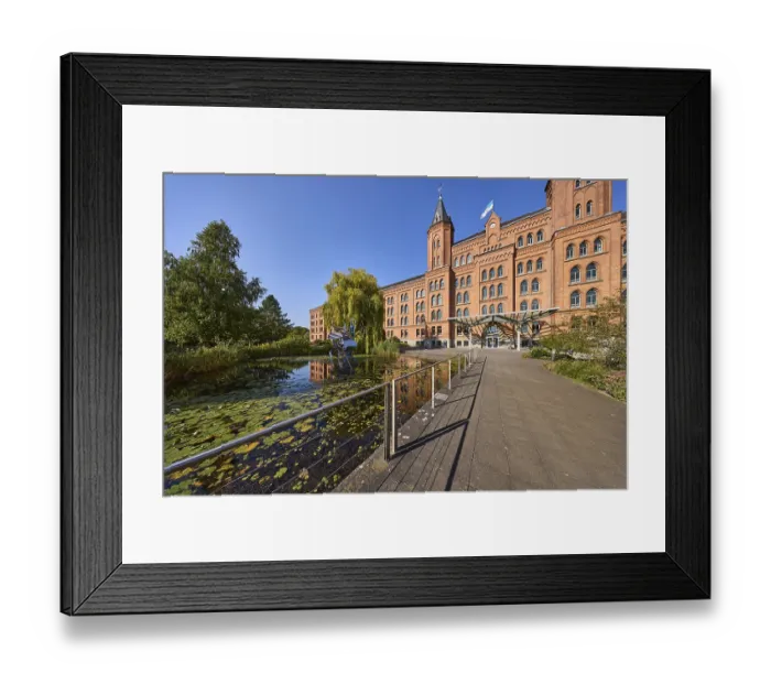 Framed Print : New town hall, brick architecture Framed Print : New town hall, brick architecture