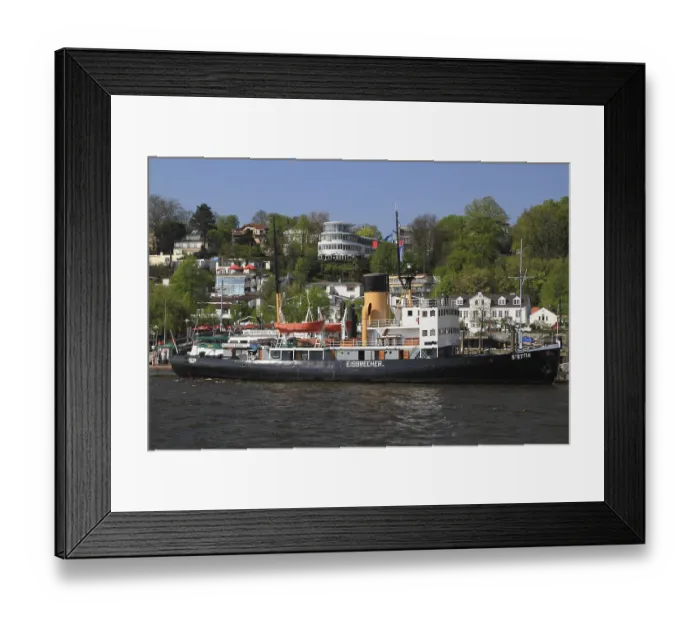 Framed Print : Museum harbour Oevelgonne on the Elbe