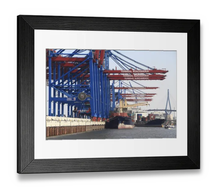 Framed Print : Waltershofer Hafen, HHLA Container Terminal Burchardkai
