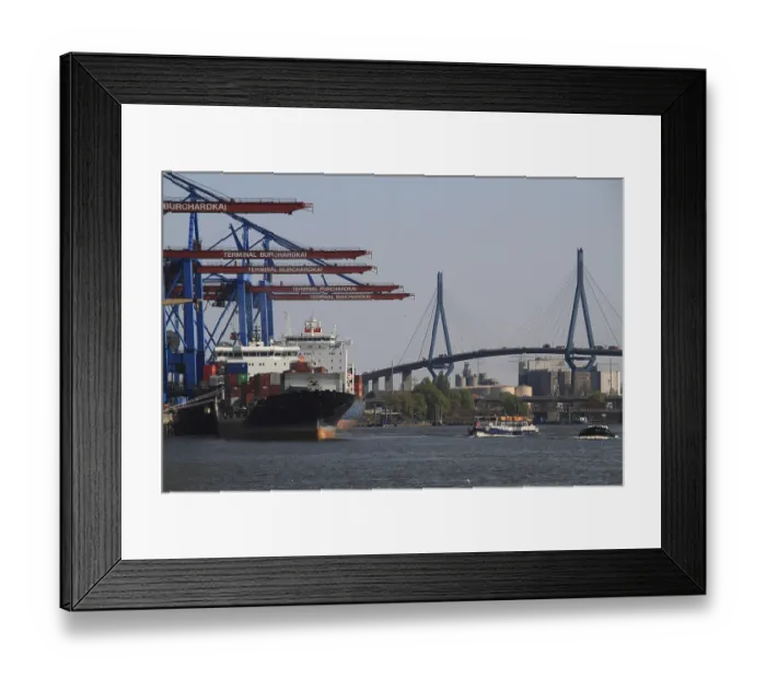 Framed Print : Waltershofer Hafen, HHLA Container Terminal Burchardkai