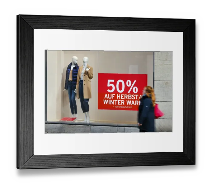 Framed Print : Essen, North Rhine-Westphalia, Germany - Discount battle in the corona crisis Framed Print : Essen, North Rhine-Westphalia, Germany - Discount battle in the corona crisis