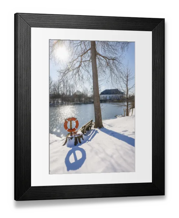 Framed Print : Hamm, North Rhine-Westphalia, Germany - Sunny winter landscape in the Ruhr area