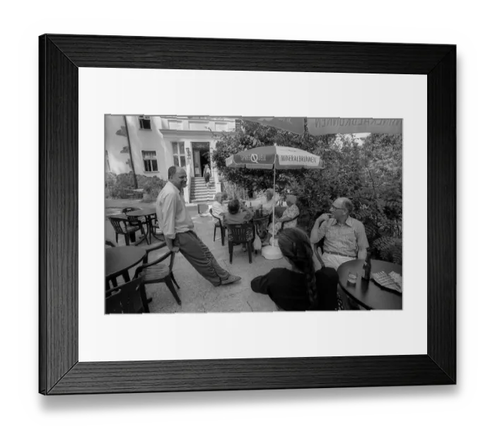 Framed Print : Germany, Chorin, 01.07.1992, Christian restaurant in Chorin