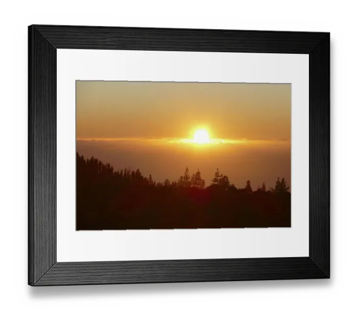 Framed Print : Sundown scenery around Mirador de las Narices del Teide at Tenerife in the Canary Islands in Spain