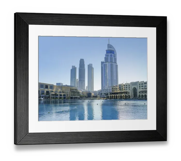 Framed Print : Scenery around the Burj Khalifa park in Dubai Framed Print : Scenery around the Burj Khalifa park in Dubai