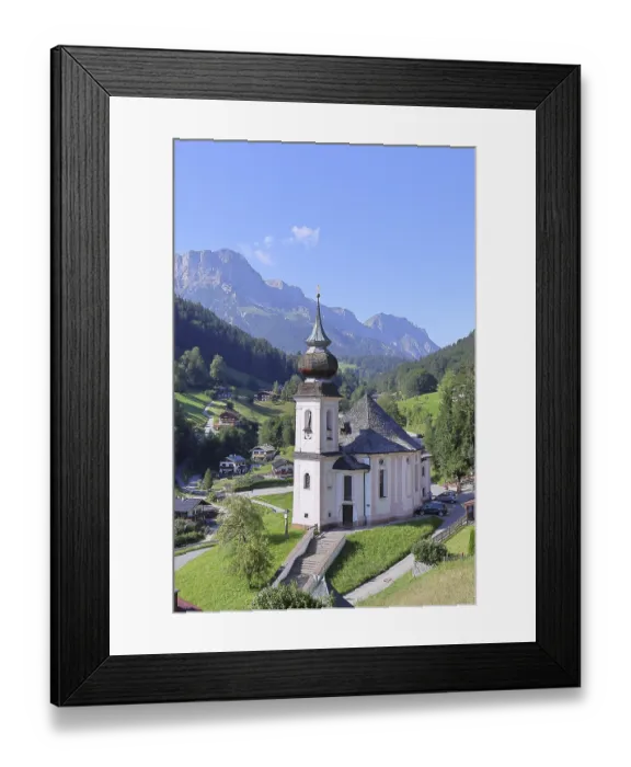 Framed Print : Maria Gern pilgrimage church in the Bavarian Alps in Berchtesgaden Framed Print : Maria Gern pilgrimage church in the Bavarian Alps in Berchtesgaden