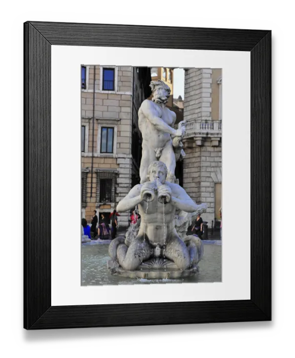 Framed Print : Fountain of Neptune, Fontana del Moro