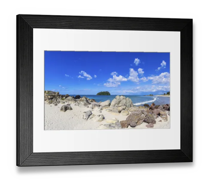 Framed Print : Tauranga harbour and Bay of Plenty scenic shoreline