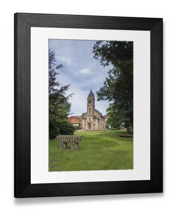 Framed Print : Castle chapel in Sutthausen Manor Park