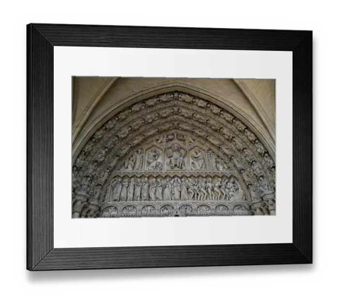 Framed Print : Entrance portal of the Gothic Saint-Etienne Cathedral