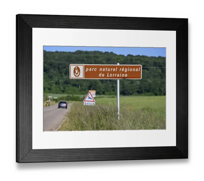 Framed Print : Sign Parc naturel regional de Lorraine Framed Print : Sign Parc naturel regional de Lorraine