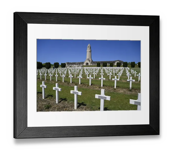 Framed Print : Cemetery of soldiers killed in the First World War
