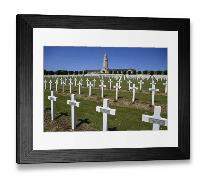 Framed Print : Cemetery of soldiers killed in the First World War