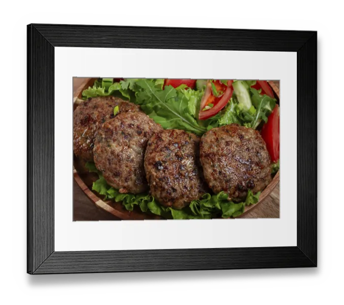 Framed Print : Fried cutlets, mixed minced meat Framed Print : Fried cutlets, mixed minced meat