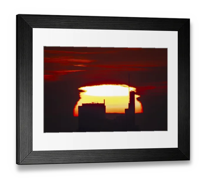 Framed Print : The peaks of the T1 Tower (Four Frankfurt) and the Commerzbank in Frankfurt am Main
