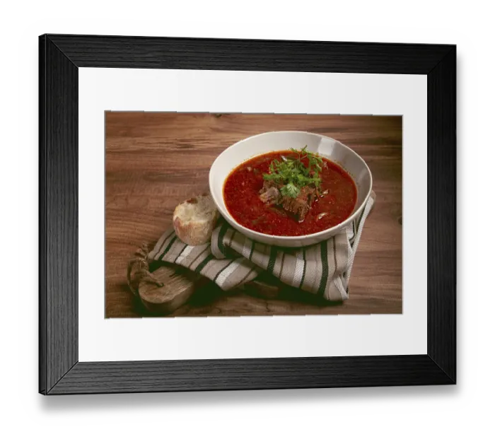 Framed Print : Kharcho soup, traditional Georgian dish