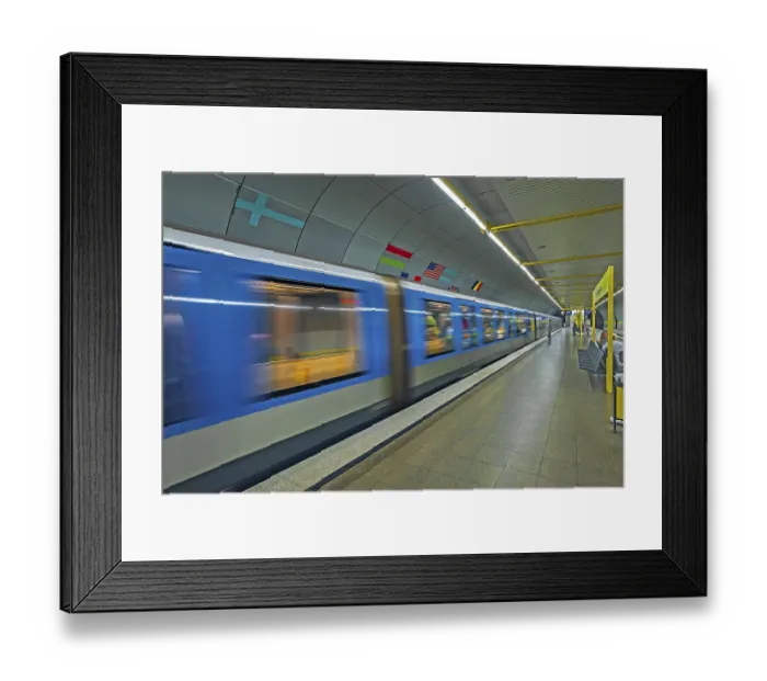Framed Print : Exiting train, underground station Framed Print : Exiting train, underground station
