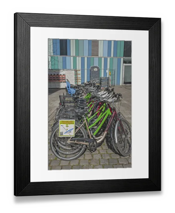 Framed Print : Bicycles from Spurwechsel bike hire Framed Print : Bicycles from Spurwechsel bike hire