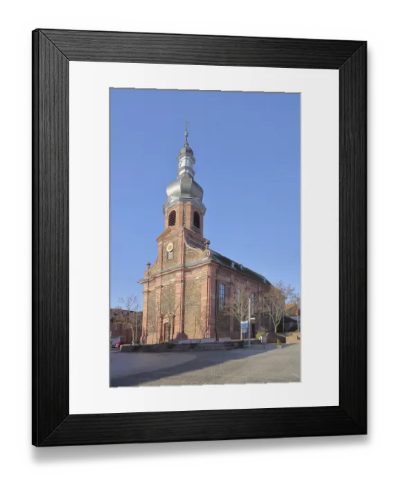 Framed Print : Baroque St Justin's Church built in 1758 Framed Print : Baroque St Justin's Church built in 1758