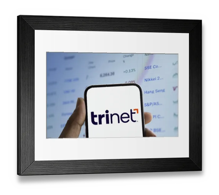 Framed Print : Trinet logo is displayed on smartphone Framed Print : Trinet logo is displayed on smartphone