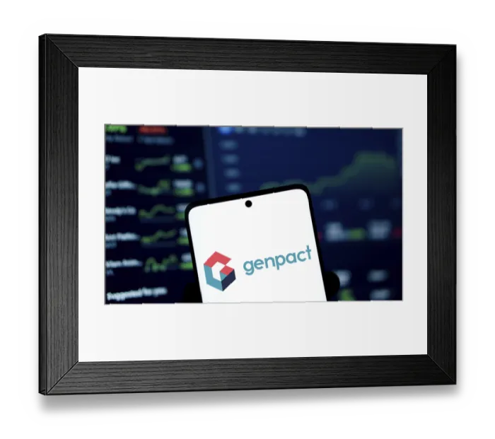 Framed Print : genpact logo is displayed on smartphone Framed Print : genpact logo is displayed on smartphone