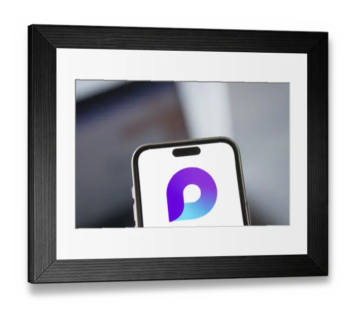 Framed Print : microsoft loop logo is displayed on smartphone Framed Print : microsoft loop logo is displayed on smartphone