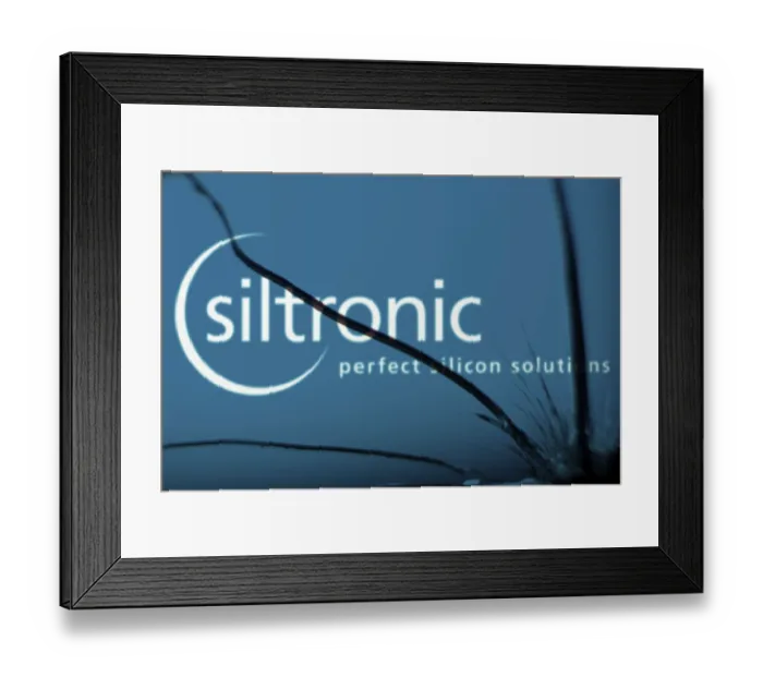 Framed Print : Dhaka, Bangladesh- Siltronic AG logo is visible on the broken glass Framed Print : Dhaka, Bangladesh- Siltronic AG logo is visible on the broken glass