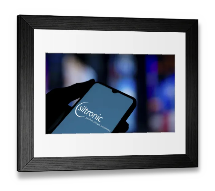 Framed Print : Dhaka, Bangladesh- Siltronic AG logo is displayed on smartphone Framed Print : Dhaka, Bangladesh- Siltronic AG logo is displayed on smartphone