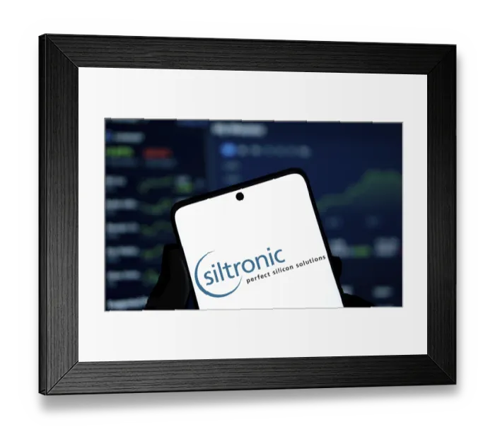 Framed Print : Dhaka, Bangladesh- Siltronic AG logo is displayed on smartphone Framed Print : Dhaka, Bangladesh- Siltronic AG logo is displayed on smartphone