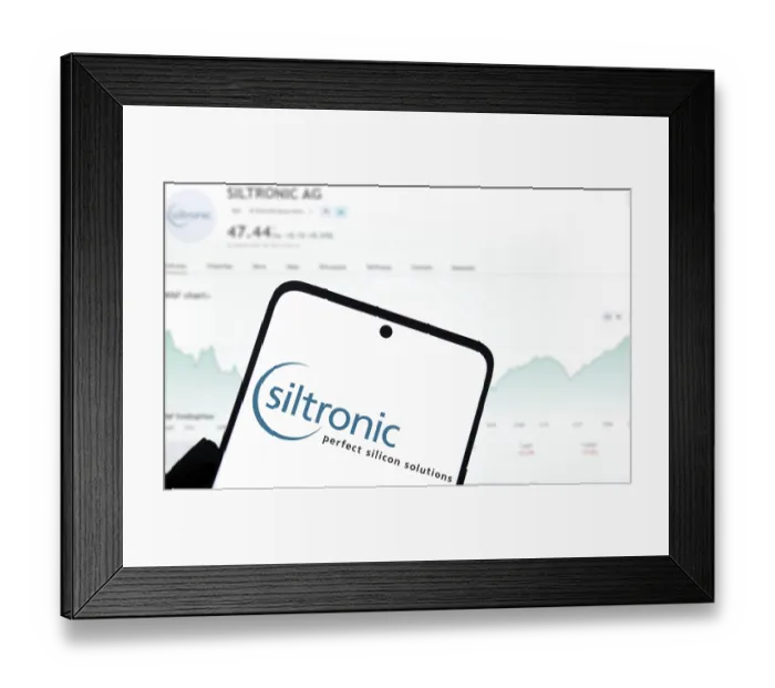 Framed Print : Dhaka, Bangladesh- Siltronic AG logo is displayed on smartphone Framed Print : Dhaka, Bangladesh- Siltronic AG logo is displayed on smartphone