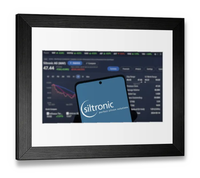 Framed Print : Dhaka, Bangladesh- Siltronic AG logo is displayed on smartphone Framed Print : Dhaka, Bangladesh- Siltronic AG logo is displayed on smartphone