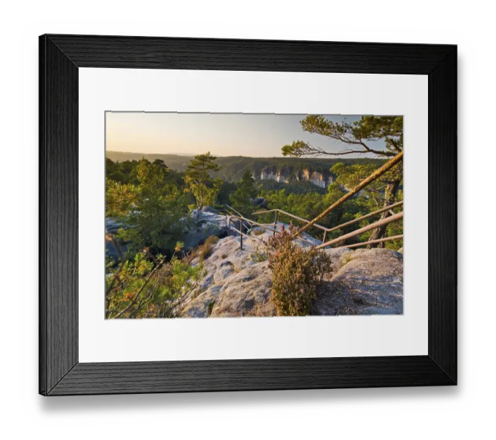 Framed Print : View from the Rauenstein into the Elbe valley
