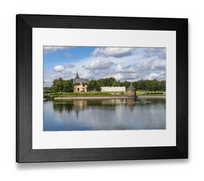 Framed Print : Historic valve house, Villa Kaltehofe and filtration basin Framed Print : Historic valve house, Villa Kaltehofe and filtration basin