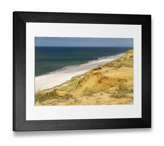 Framed Print : The West Beach and the Red Cliff near Kampen