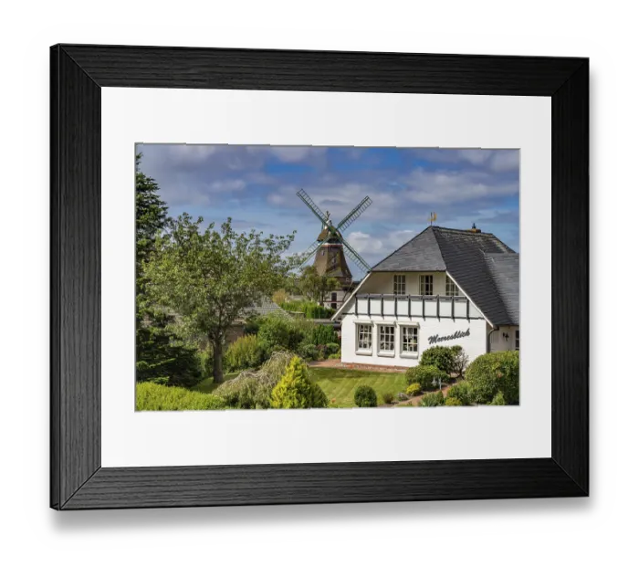 Framed Print : Engelmuhle windmill in Suderhafen