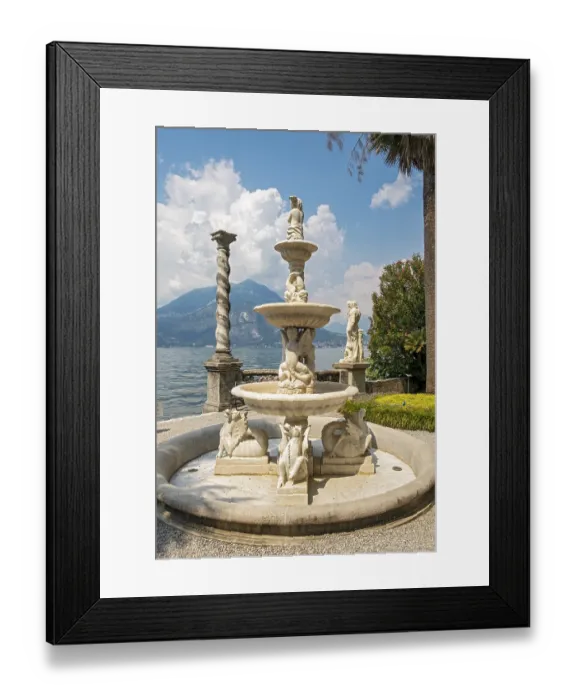 Framed Print : Fountain, Villa Monastero, Varenna
