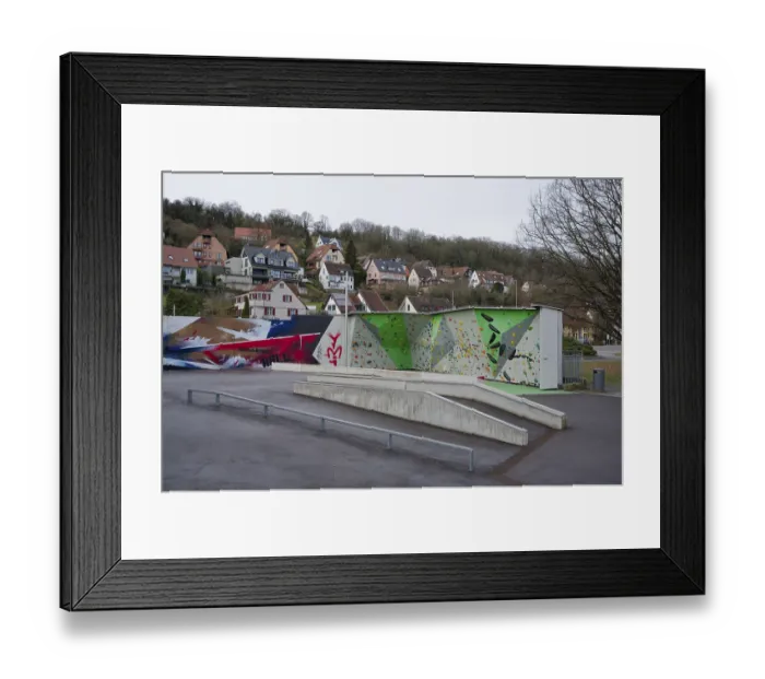 Framed Print : Climbing wall on the Weilerwiese