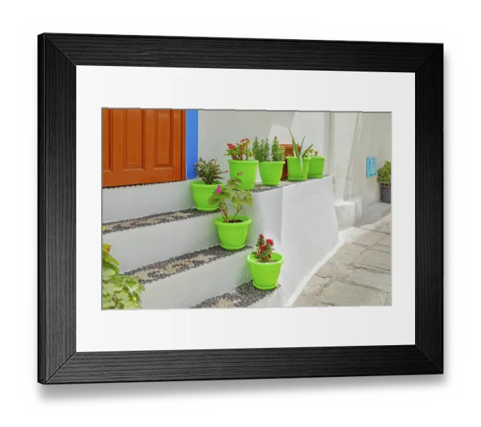 Framed Print : Traditional house entrance, Mandraki