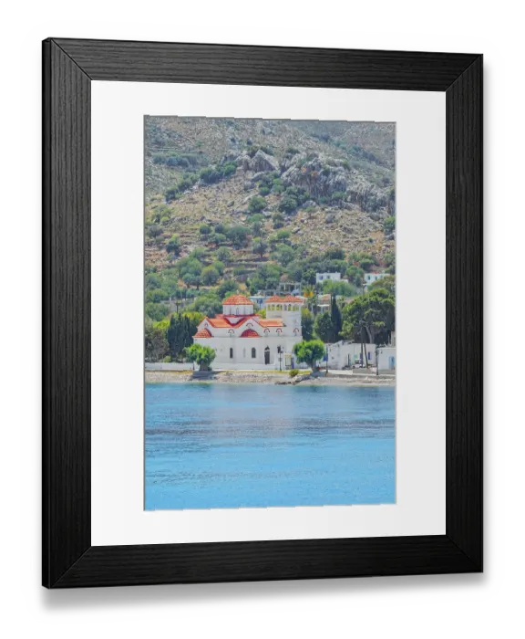Framed Print : View of Agios Nikolaos Church, Livadia
