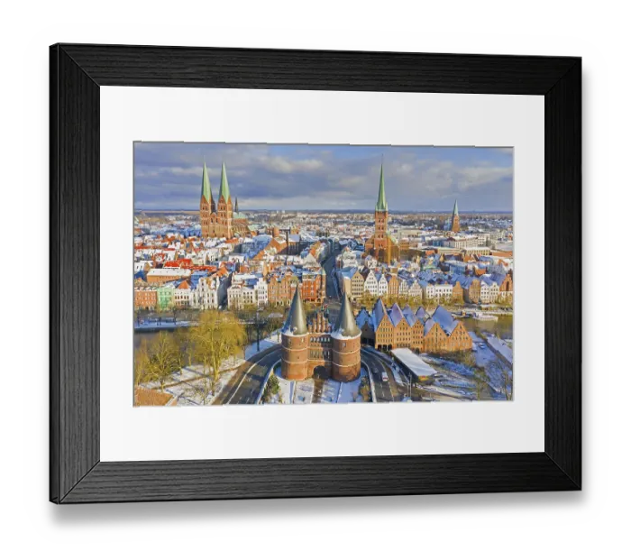 Framed Print : Aerial view over Holsten Gate, St Framed Print : Aerial view over Holsten Gate, St