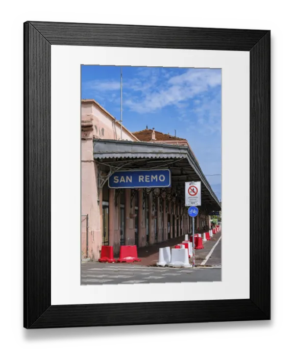Framed Print : Historic railway station building from 1872