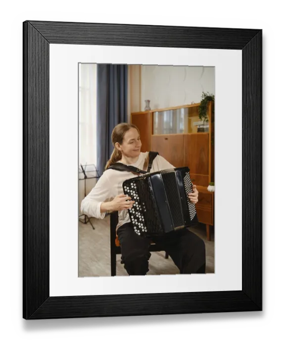 Framed Print : In a warm and inviting living room