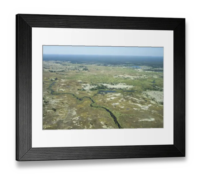 Framed Print : Okavango Delta aerial view, Moremi Game Reserve Framed Print : Okavango Delta aerial view, Moremi Game Reserve