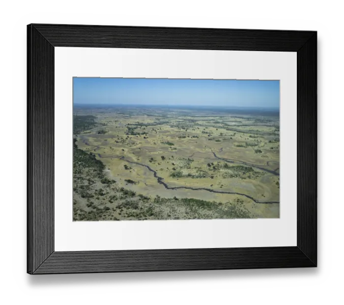 Framed Print : Okavango Delta aerial view, Moremi Game Reserve Framed Print : Okavango Delta aerial view, Moremi Game Reserve