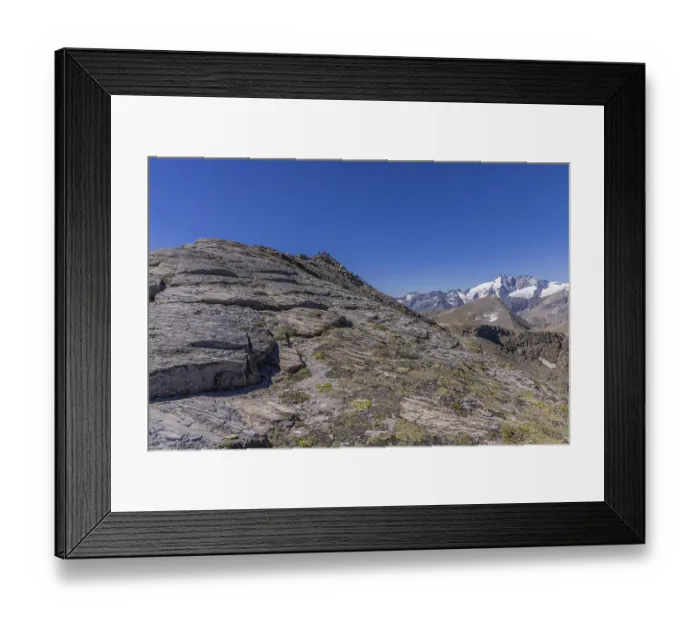 Framed Print : Landscape panorama, summit cross Framed Print : Landscape panorama, summit cross