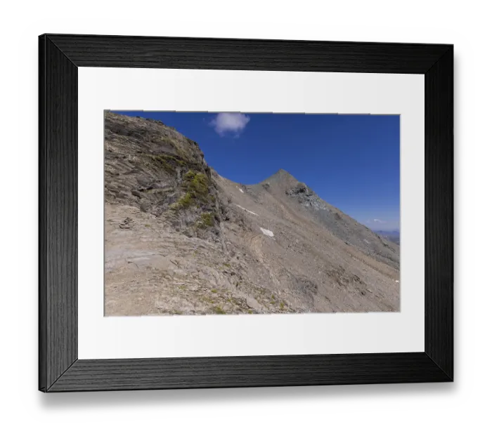 Framed Print : Landscape panorama, summit cross