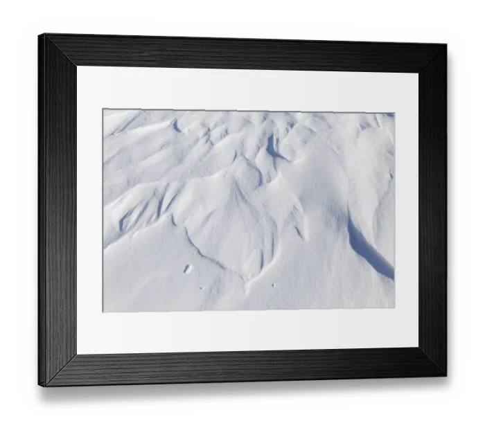 Framed Print : Winter, snowdrift pattern on a frozen river Framed Print : Winter, snowdrift pattern on a frozen river