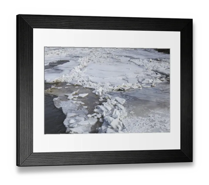 Framed Print : Nature, melting ice structures